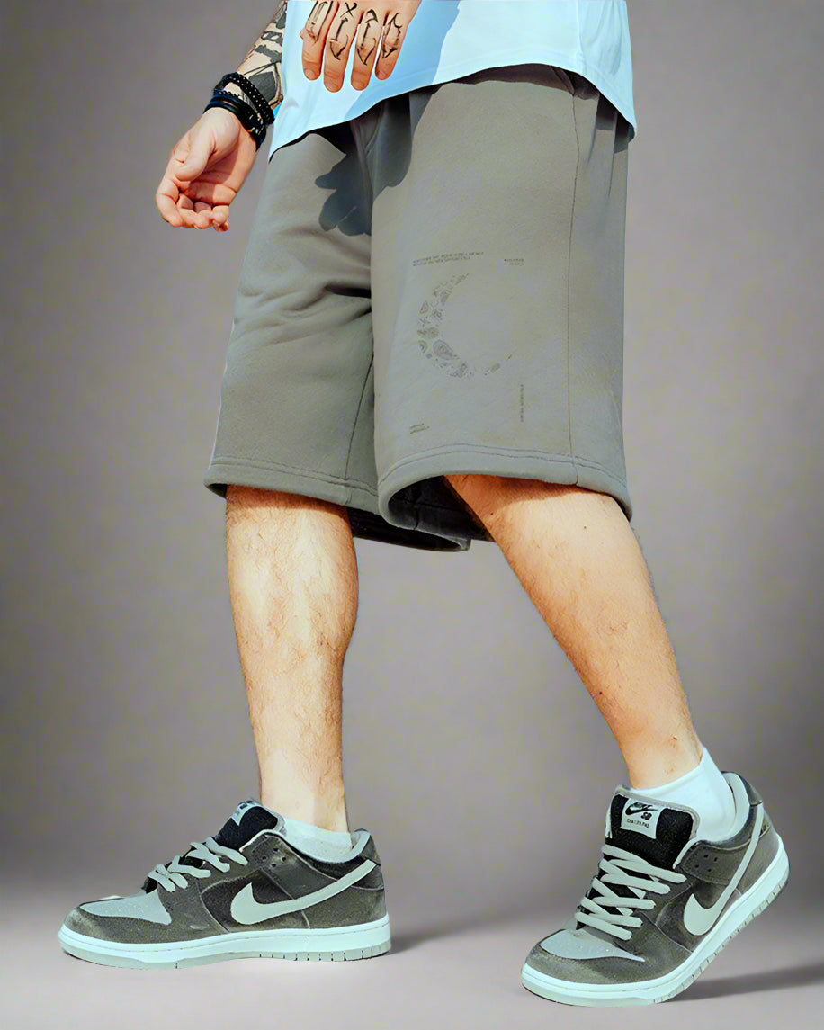 Extra Large Lunar Vibe Shorts -  gothic summer fashion - Extra Large Lunar Vibe Shorts for Urban Adventurers - View 5