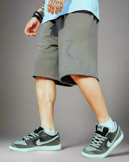 Extra Large Lunar Vibe Shorts -  gothic summer fashion - Extra Large Lunar Vibe Shorts for Urban Adventurers - View 5