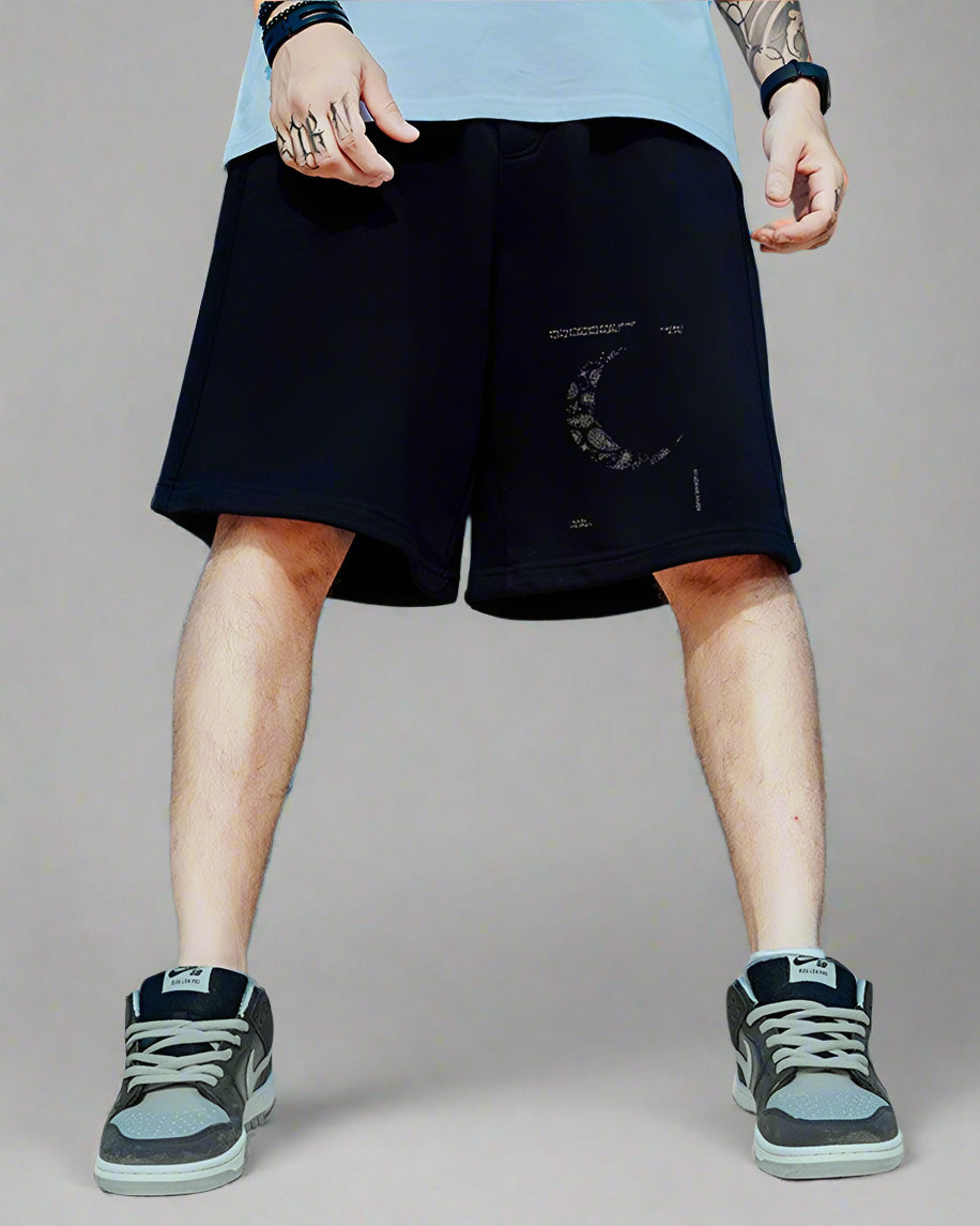 Extra Large Lunar Vibe Shorts - Summer Techwear - Extra Large Lunar Vibe Shorts for Urban Adventurers - Main view