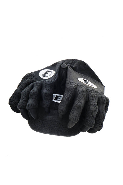 Fierce Claw Design Cap -  techwear accessories - Washed Denim Cap with Unique Claw Motif - View 6