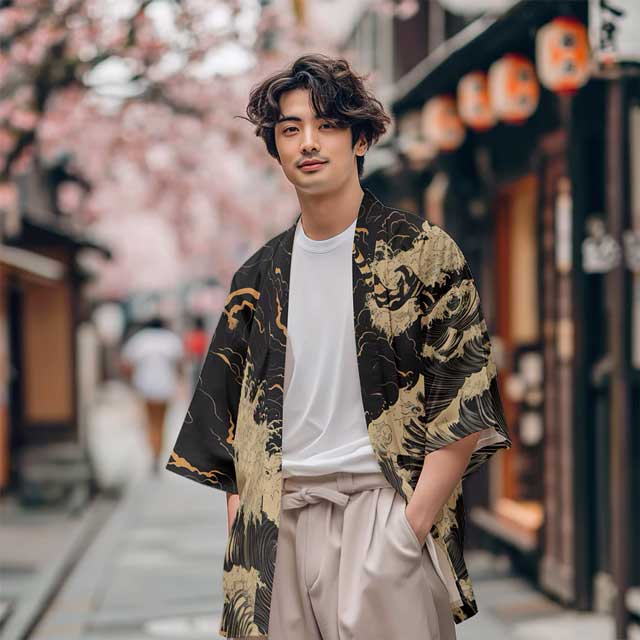 Fierce Spirit Haori Jacket -  3/4 sleeves - Tiger Print Haori Jacket for Unique Style - View 3