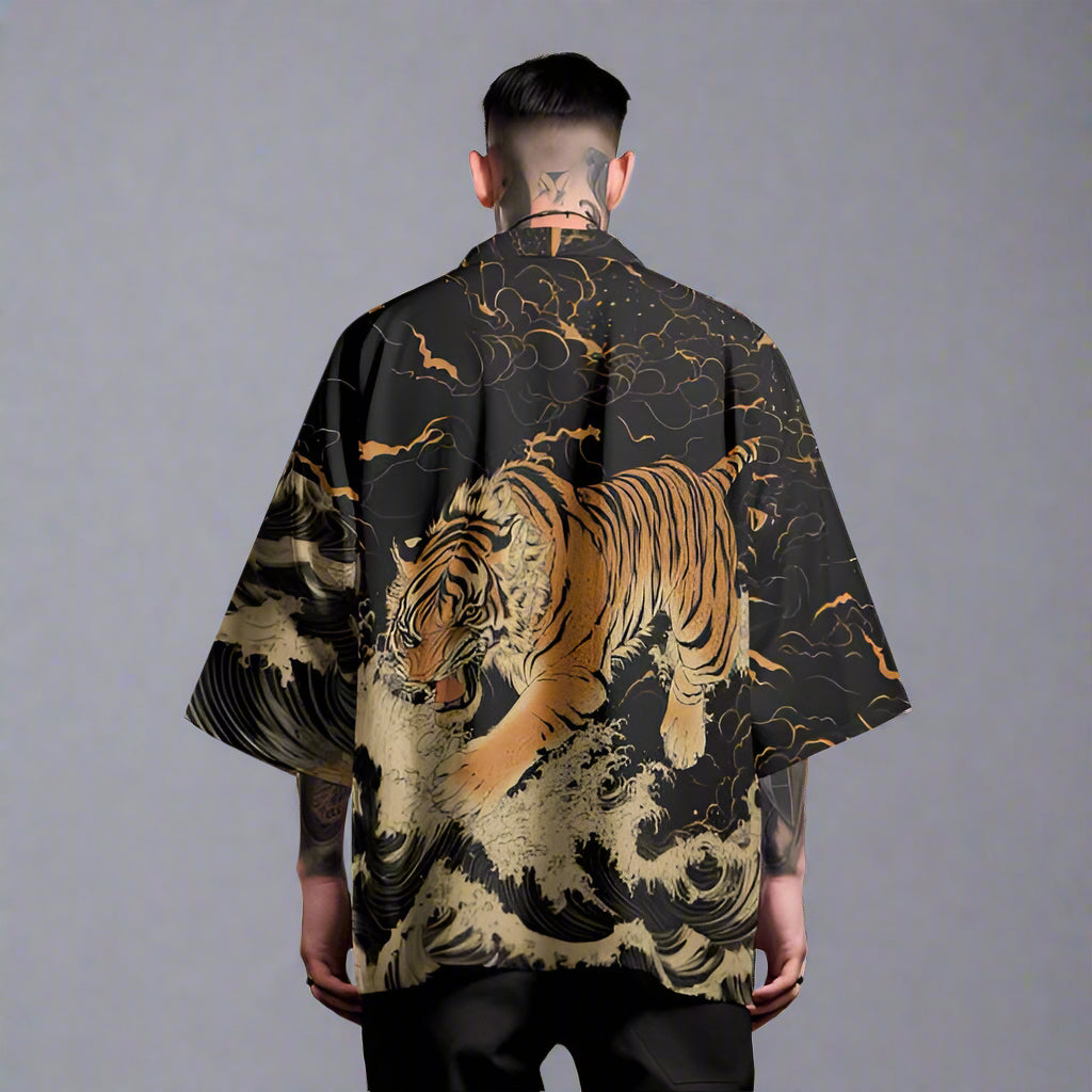 Fierce Spirit Haori Jacket - haori jacket - Tiger Print Haori Jacket for Unique Style - View 2