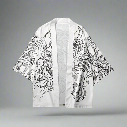 Fierce Tiger Print Haori - haori jacket - Fierce Tiger Print Haori for Modern Style - Main view