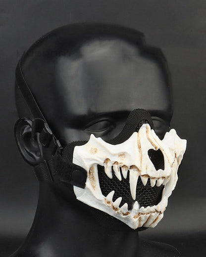 Fierce Tiger Skull Mask -  bold fashion statement - Fierce Tiger Skull Mask for Edgy Streetwear Style - View 3
