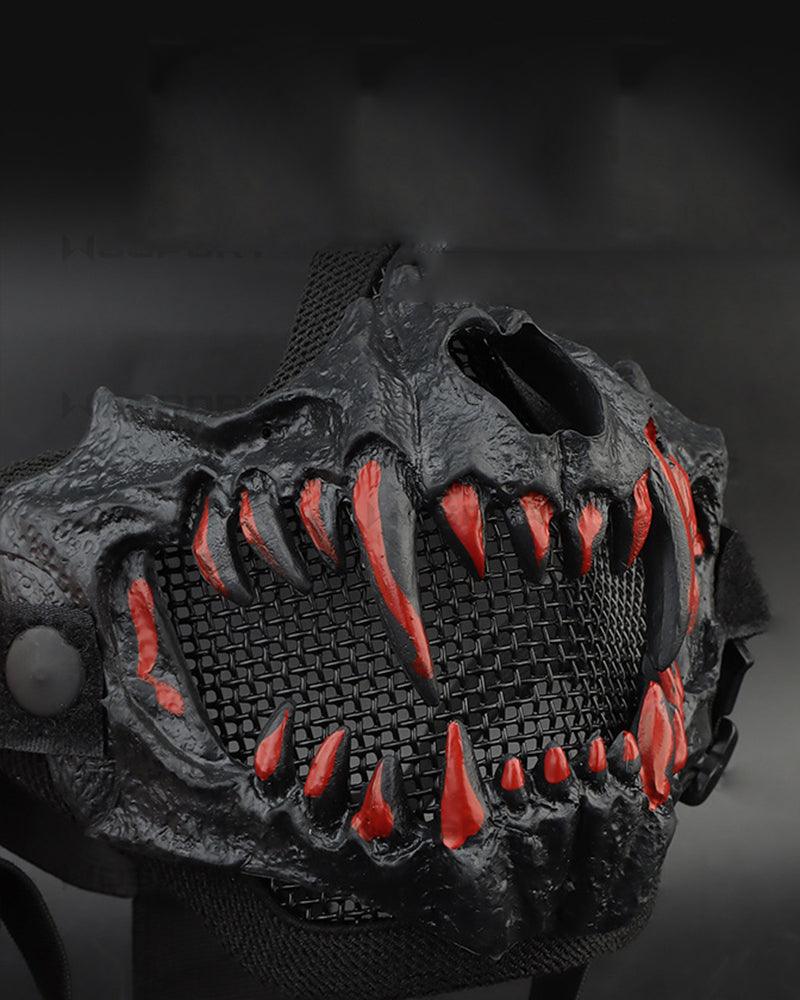 Fierce Tiger Skull Mask -  streetwear mask - Fierce Tiger Skull Mask for Edgy Streetwear Style - View 6