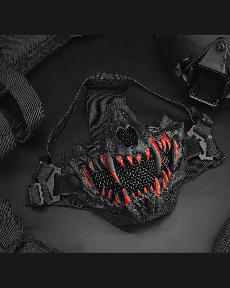 Fierce Tiger Skull Mask -  techwear mask - Fierce Tiger Skull Mask for Edgy Streetwear Style - View 7