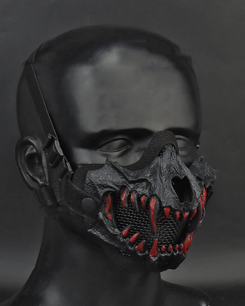 Fierce Tiger Skull Mask - unique animal mask - Fierce Tiger Skull Mask for Edgy Streetwear Style - View 2