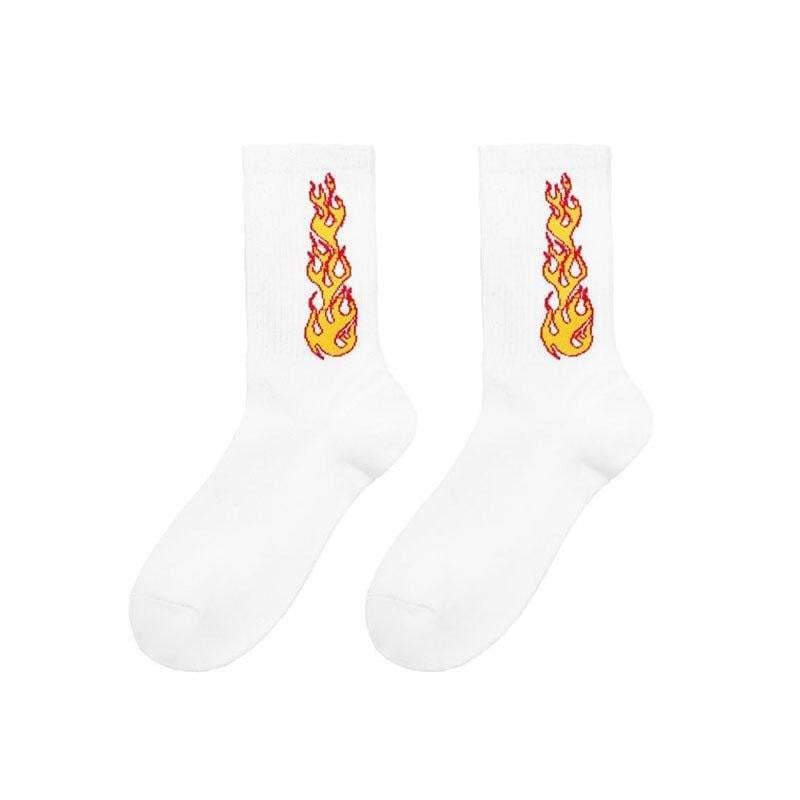 Fiery Ember Socks -  black and white socks - Stylish Fiery Ember Socks for Comfort and Durability - View 4