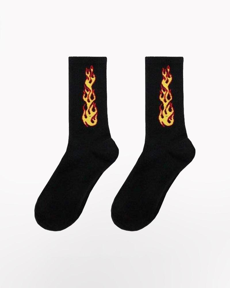 socks - Fiery Ember Socks - Fire Socks by Imaphotic
