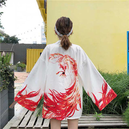 Fiery Red Flame Kimono -  comfortable kimono - Fiery Red Flame Kimono for Stylish Comfort - View 4