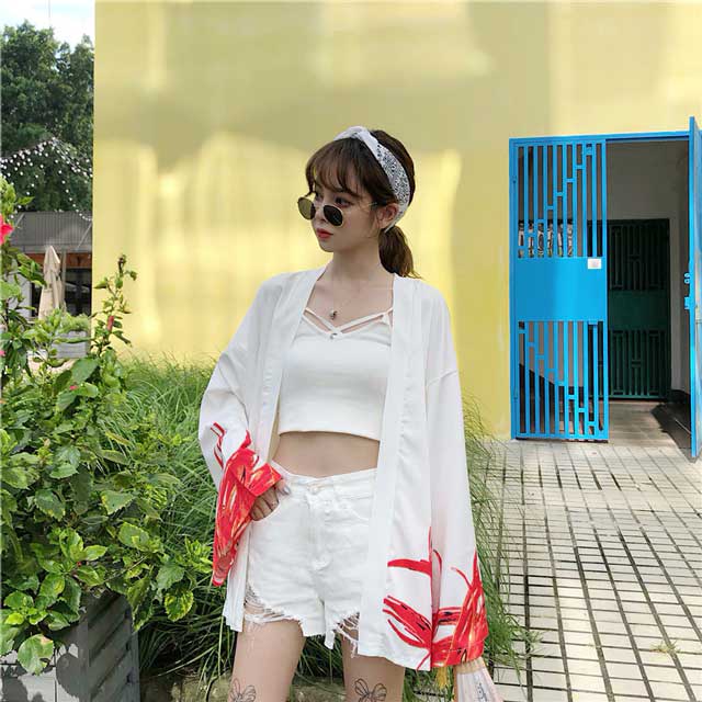 Fiery Red Flame Kimono -  red kimono - Fiery Red Flame Kimono for Stylish Comfort - View 6