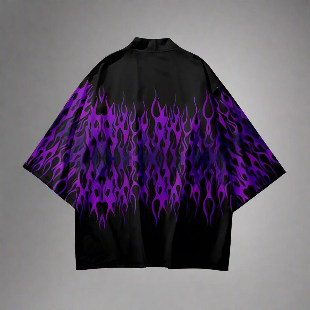 Fiery Spirit Haori -  flame design - Stylish Fiery Spirit Haori with Flame Design - View 3