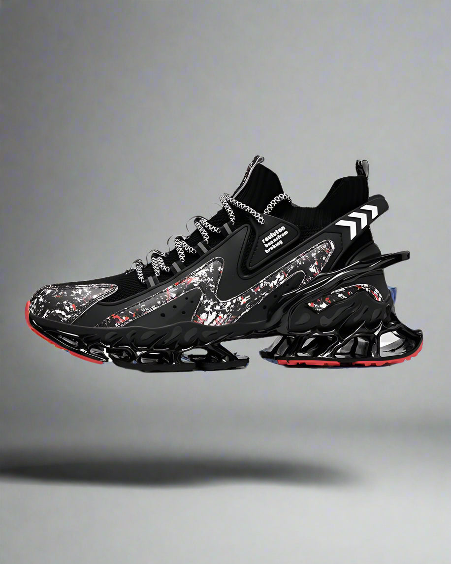 Flame-Infused Techwear Sneakers - breathable mesh shoes - Flame-Infused Techwear Sneakers for Ultimate Style - Main view