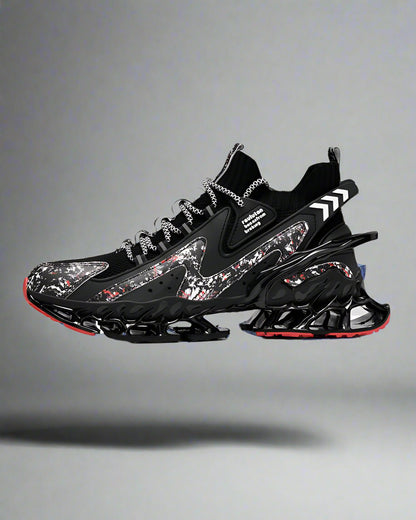 Flame-Infused Techwear Sneakers - breathable mesh shoes - Flame-Infused Techwear Sneakers for Ultimate Style - Main view