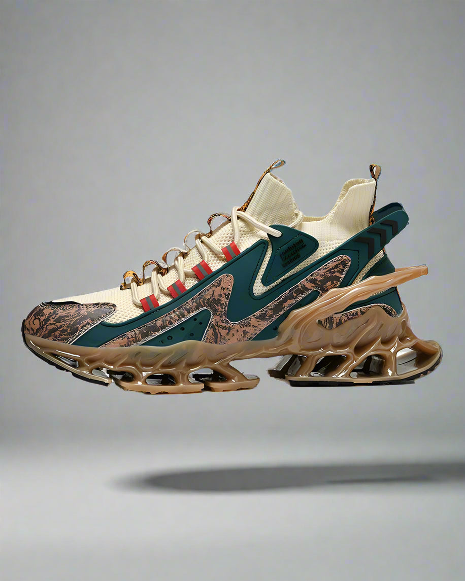 Flame-Infused Techwear Sneakers -  casual footwear - Flame-Infused Techwear Sneakers for Ultimate Style - View 3