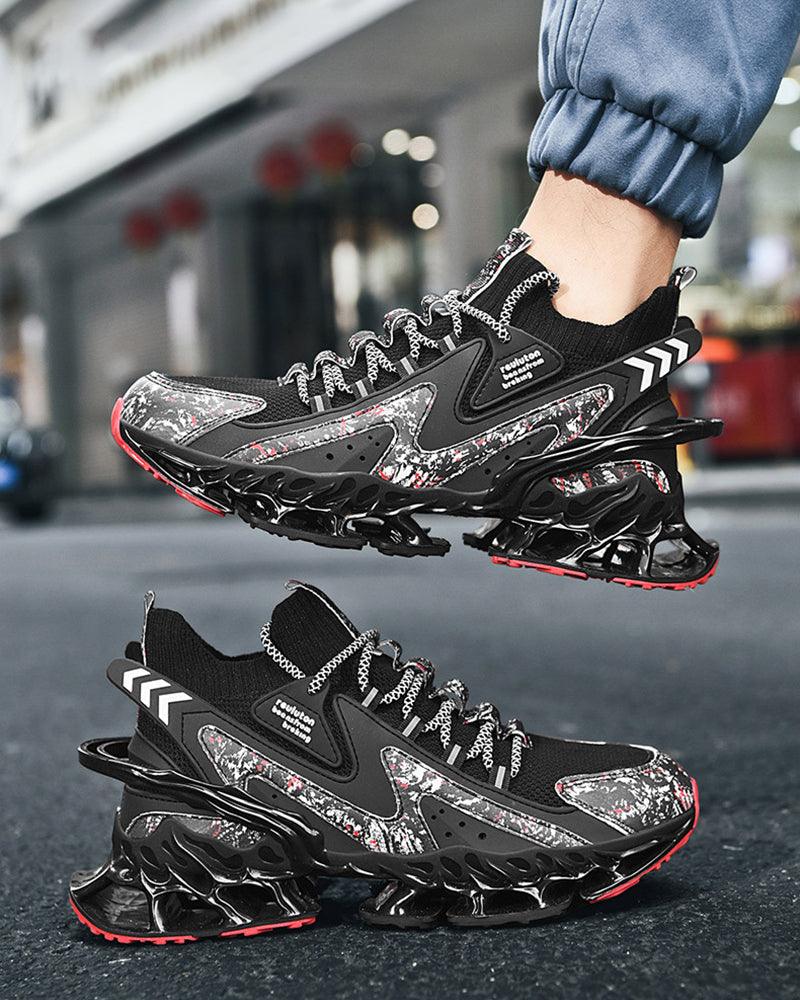 Flame-Infused Techwear Sneakers -  stylish shoes - Flame-Infused Techwear Sneakers for Ultimate Style - View 7