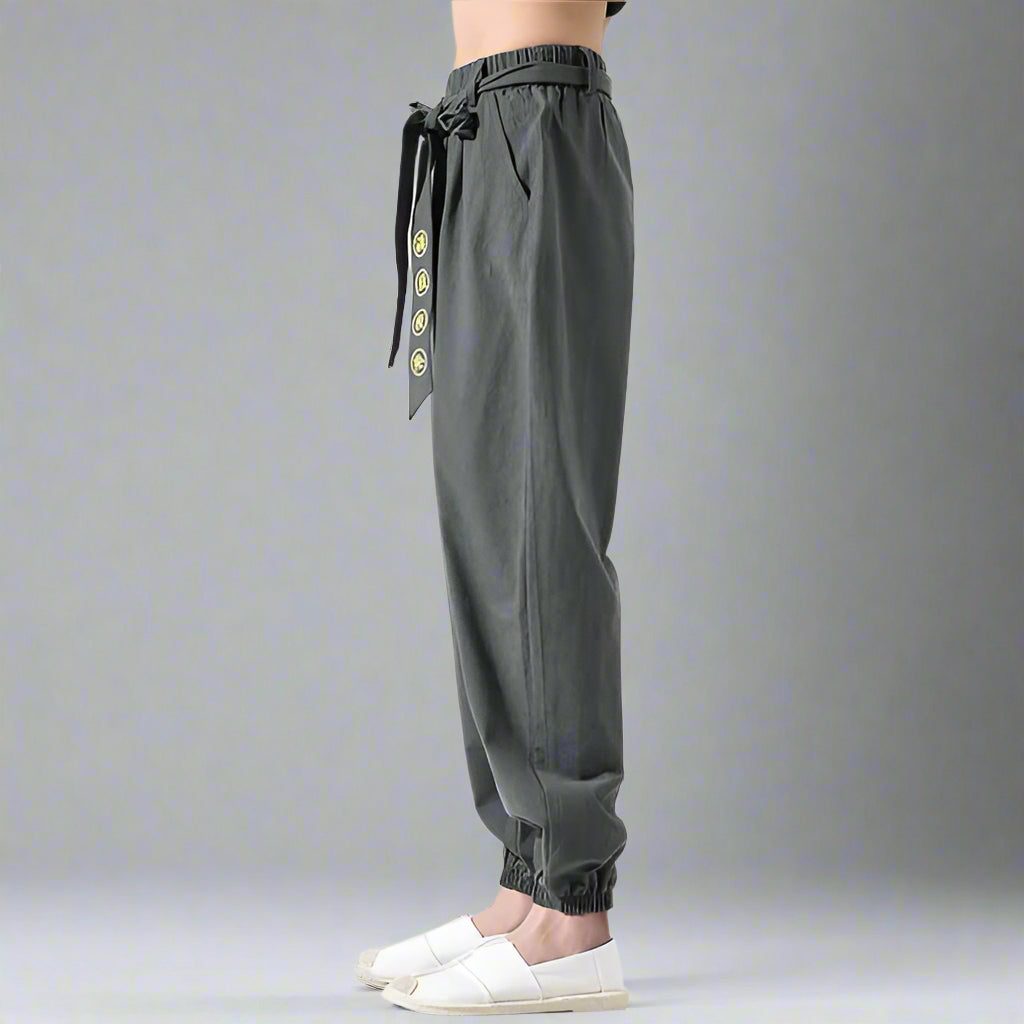 Flowy Boho-Inspired Pants -  hakama style - Chic Boho Hakama Style Pants for Comfort and Style - View 6