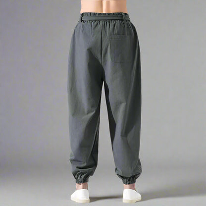 Flowy Boho-Inspired Pants -  high-rise pants - Chic Boho Hakama Style Pants for Comfort and Style - View 7