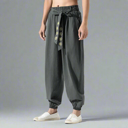 Flowy Boho-Inspired Pants - trendy hakama pants - Chic Boho Hakama Style Pants for Comfort and Style - View 2