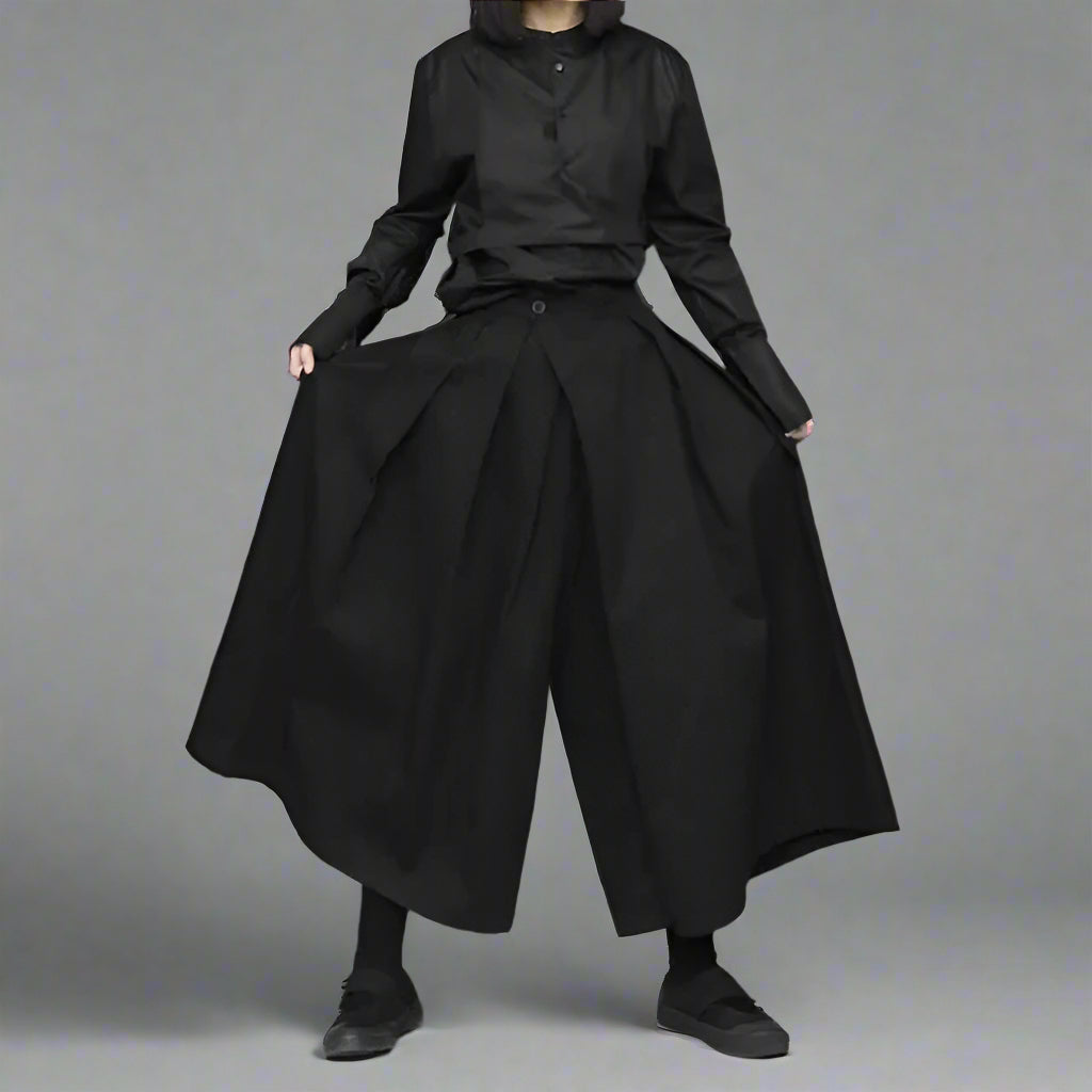 Flowy Wide Leg Trousers -  high-rise pants - Comfortable Flowy Wide Leg Trousers for Every Occasion - View 6