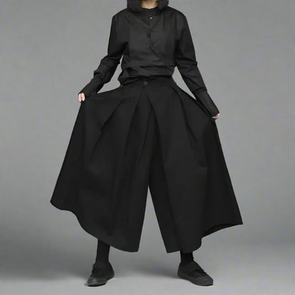 Flowy Wide Leg Trousers -  high-rise pants - Comfortable Flowy Wide Leg Trousers for Every Occasion - View 6