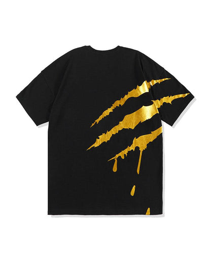 Fluorescent Claw Scratch Tech Tee -  cyberpunk - Fluorescent Claw Scratch Tech Tee for Urban Wear - View 4