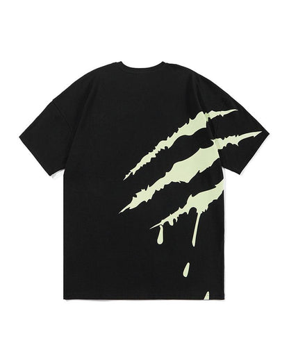 Fluorescent Claw Scratch Tech Tee -  polyester cotton blend - Fluorescent Claw Scratch Tech Tee for Urban Wear - View 6