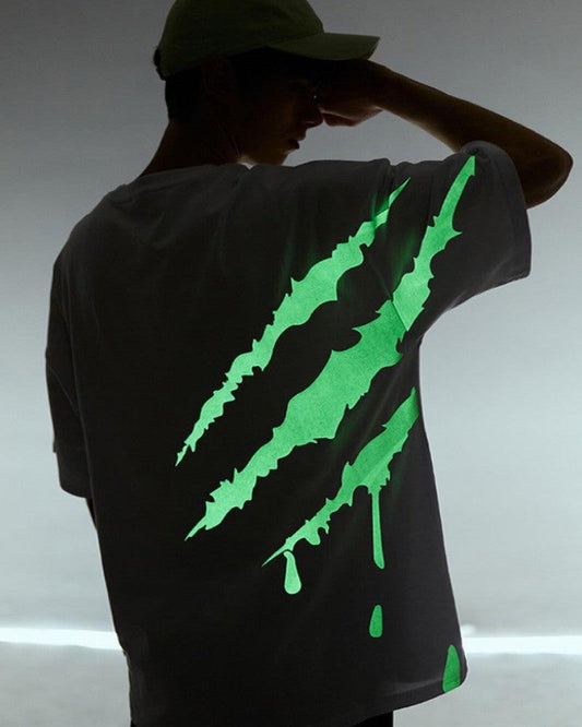 Fluorescent Claw Scratch Tech Tee - techwear - Fluorescent Claw Scratch Tech Tee for Urban Wear - Main view