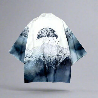 Foggy Peaks Kimono -  adventurers - Foggy Peaks Kimono - Stylish Unisex Haori Cardigan - View 3