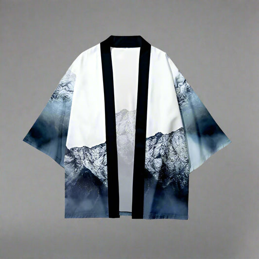 Foggy Peaks Kimono - foggy peaks - Foggy Peaks Kimono - Stylish Unisex Haori Cardigan - Main view