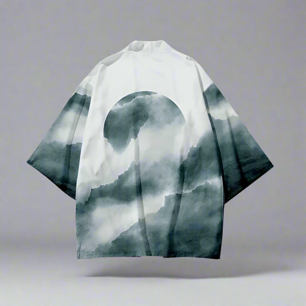 Foggy Peaks Kimono -  haori - Foggy Peaks Kimono - Stylish Unisex Haori Cardigan - View 4