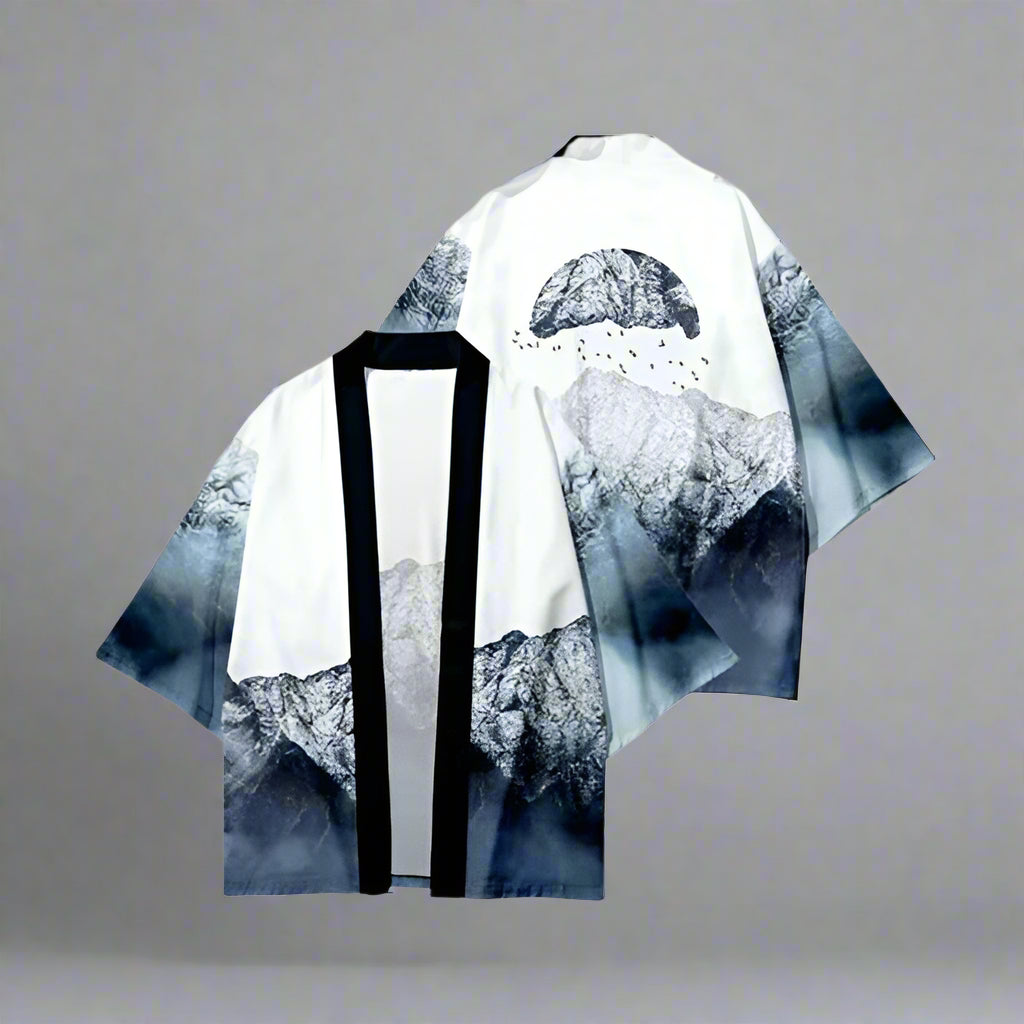 Foggy Peaks Kimono -  kimono - Foggy Peaks Kimono - Stylish Unisex Haori Cardigan - View 5