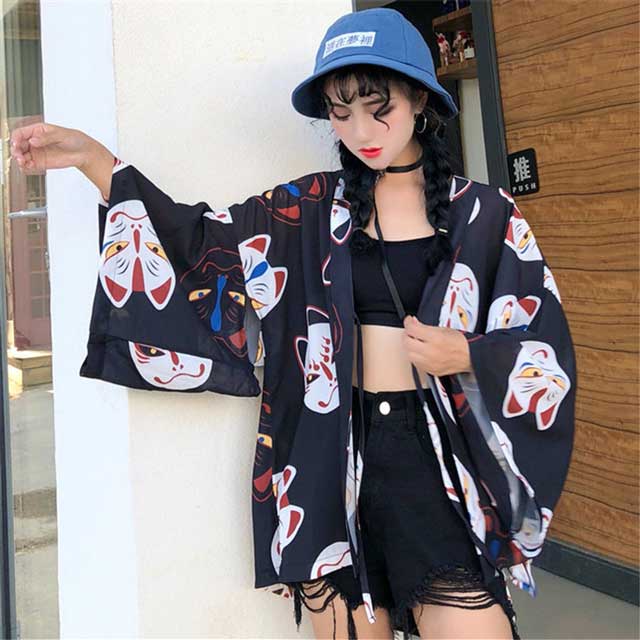 Fox Spirit Haori Jacket -  comfortable kimono cardigan - Unisex Fox Spirit Haori Jacket for Everyday Style - View 3