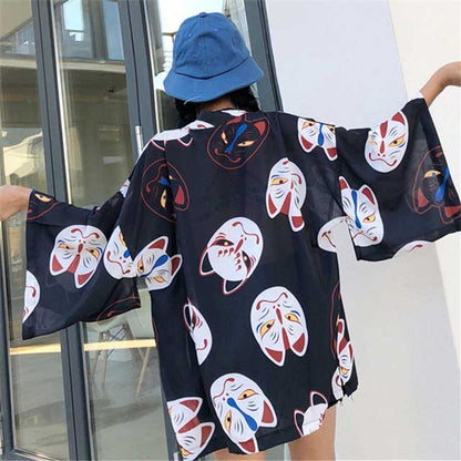 Fox Spirit Haori Jacket - haori jacket - Unisex Fox Spirit Haori Jacket for Everyday Style - Main view