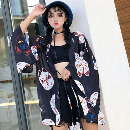Fox Spirit Haori Jacket -  kimono - Unisex Fox Spirit Haori Jacket for Everyday Style - View 4