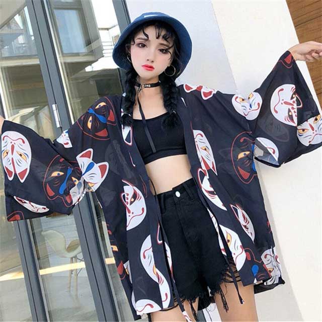 Fox Spirit Haori Jacket - versatile outer layer - Unisex Fox Spirit Haori Jacket for Everyday Style - View 2