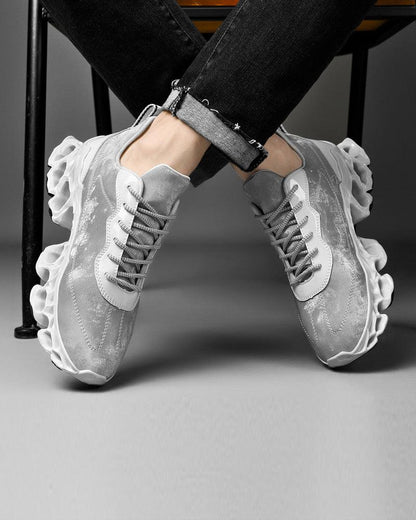 Frosted Leather Tech Sneakers -  comfortable tech sneakers - Frosted Leather Tech Sneakers for Modern Style - View 12
