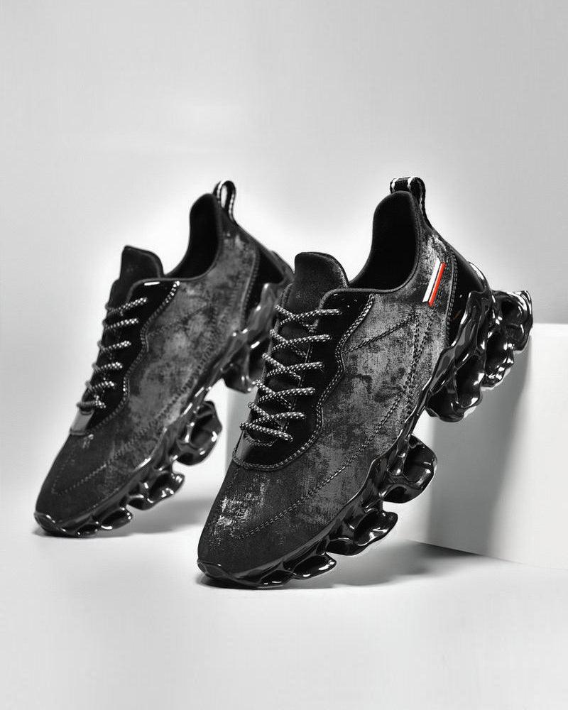 Frosted Leather Tech Sneakers -  comfortable tech sneakers - Frosted Leather Tech Sneakers for Modern Style - View 4
