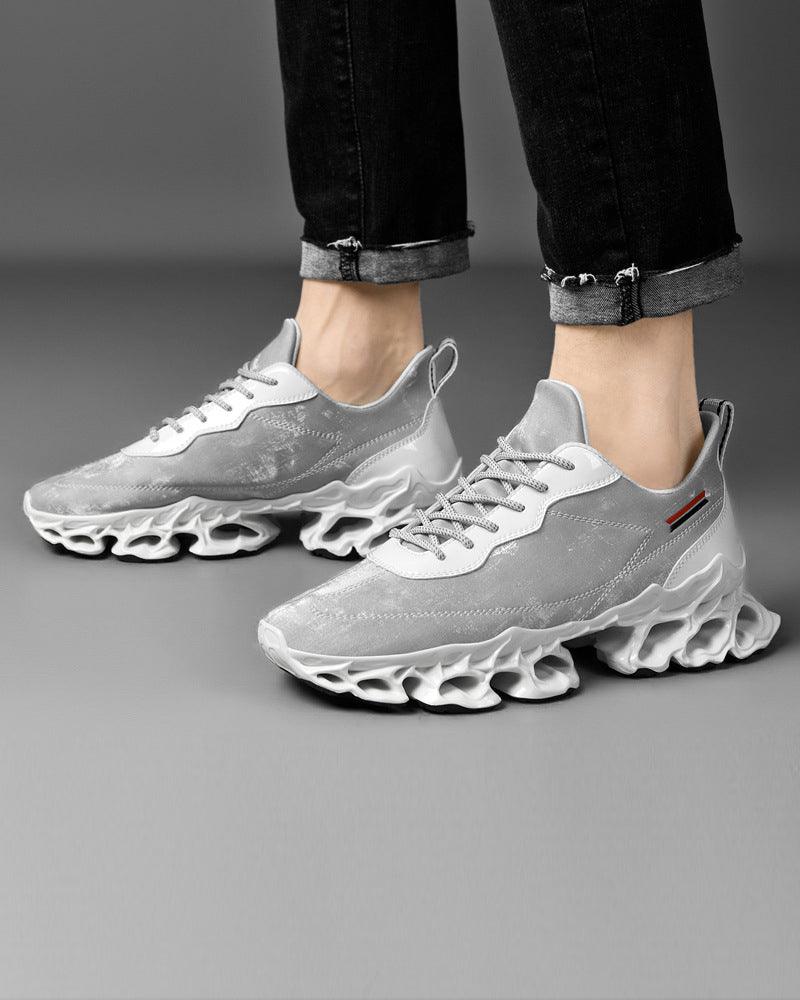 Frosted Leather Tech Sneakers -  leather sneakers - Frosted Leather Tech Sneakers for Modern Style - View 13