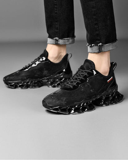 Frosted Leather Tech Sneakers -  stylish sneakers - Frosted Leather Tech Sneakers for Modern Style - View 8