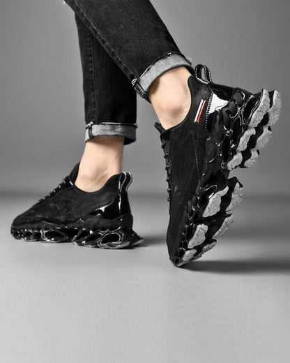 Frosted Leather Tech Sneakers - tech sneakers - Frosted Leather Tech Sneakers for Modern Style - View 9