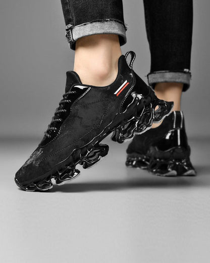 Frosted Leather Tech Sneakers - techwear shoes - Frosted Leather Tech Sneakers for Modern Style - View 10