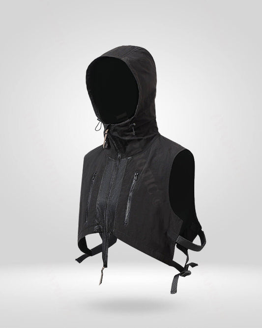 Functional Ninja Hooded Vest - hooded vest - Versatile Men's Hooded Vest for All Adventures - Main view
