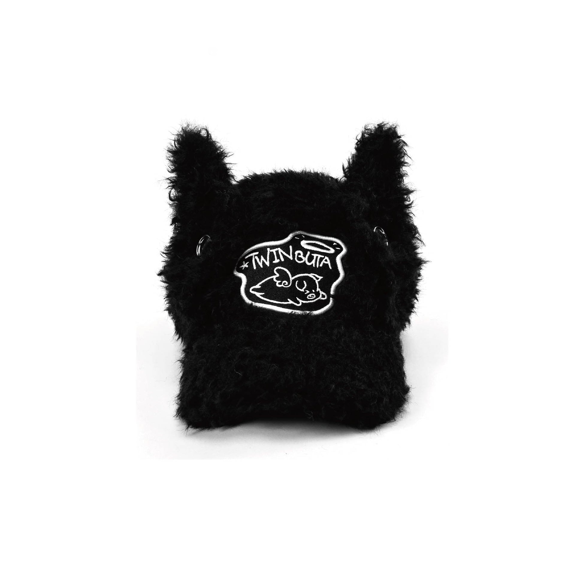 Furry Ear Embroidered Black Cap - whimsical statement cap - Furry Ear Embroidered Black Cap for Unique Style - View 2