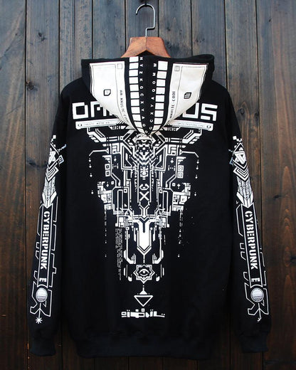 Futuristic Biker Graphic Hoodie -  cyberpunk - Futuristic Biker Graphic Hoodie for Urban Style - View 10