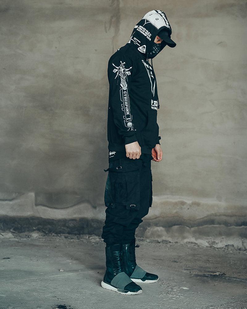 Futuristic Biker Graphic Hoodie -  stylish hoodies - Futuristic Biker Graphic Hoodie for Urban Style - View 5