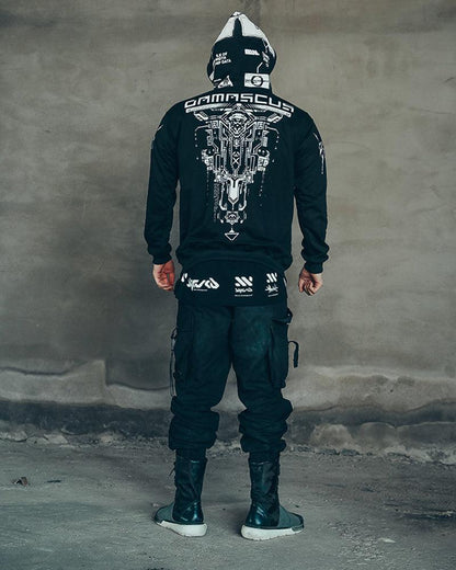 Futuristic Biker Graphic Hoodie -  techwear - Futuristic Biker Graphic Hoodie for Urban Style - View 6