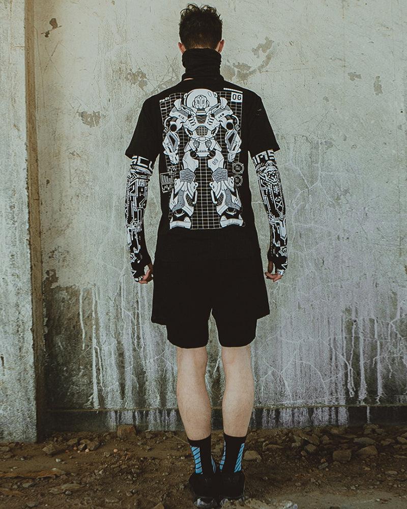 Futuristic Biker Tech Shorts -  high-performance biker shorts - Futuristic Biker Tech Shorts for Urban Activities - View 4