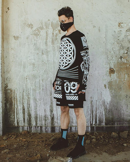 Futuristic Biker Tech Shorts -  techwear shorts - Futuristic Biker Tech Shorts for Urban Activities - View 5