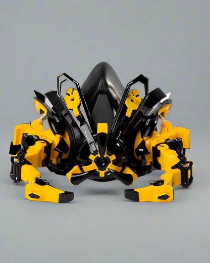 Futuristic Biomechanical Mask & Gear -  cyberpunk accessory - Futuristic Urban Mask with Comfortable Ear Loops - View 8